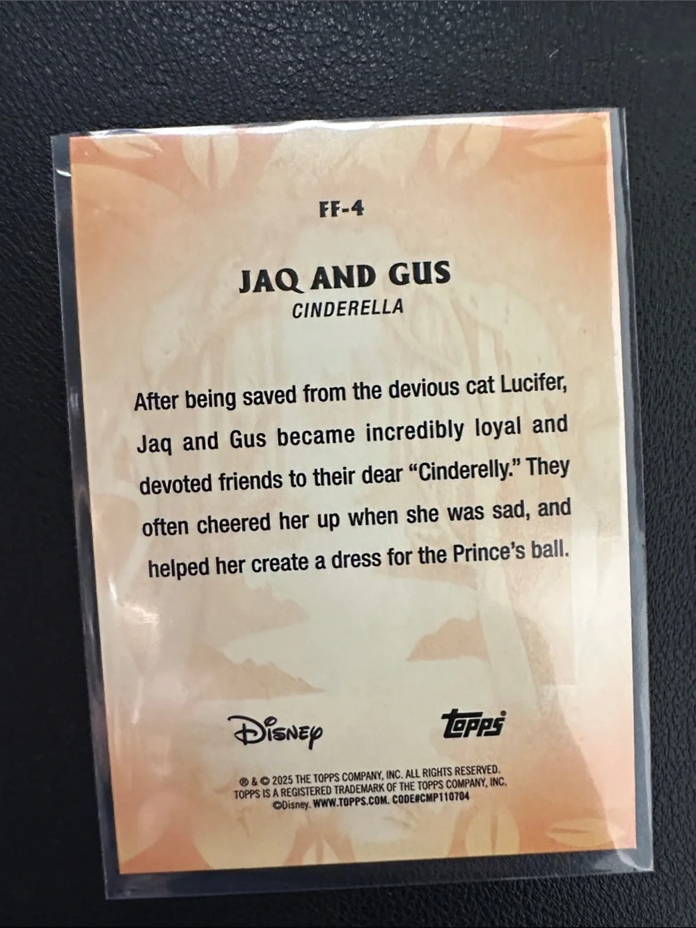 Disney Jaq and Gus Holographic Card - Pink, Red, Green, Purple